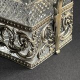 Decanter with handle frame Crystal factory A H (Western Germany)