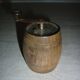 Pepper mill in vintage wooden barrel
