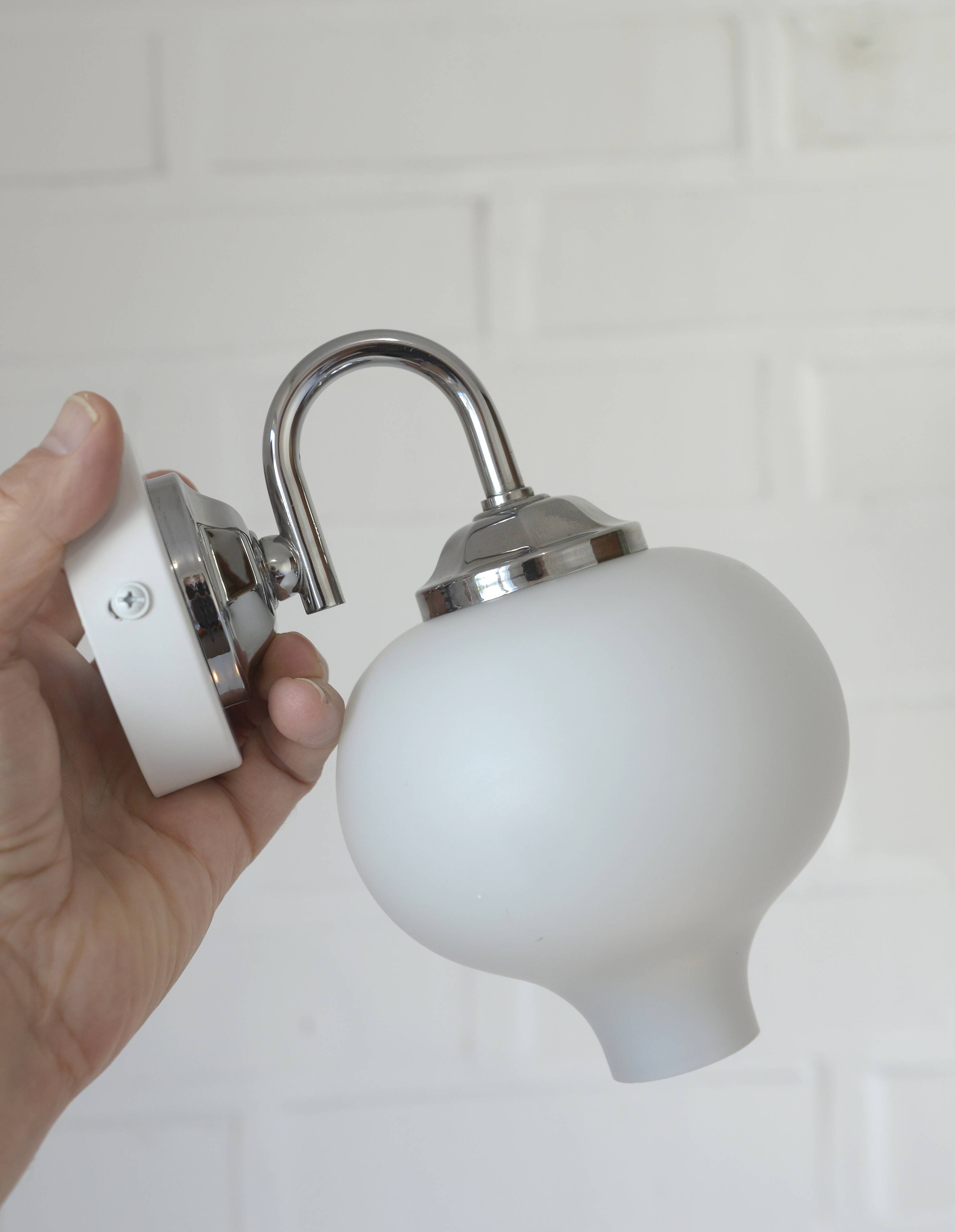 Set of 2 Vintage Wall Lamps: Mid Century Modern Sconces, Yugoslavia 1970's