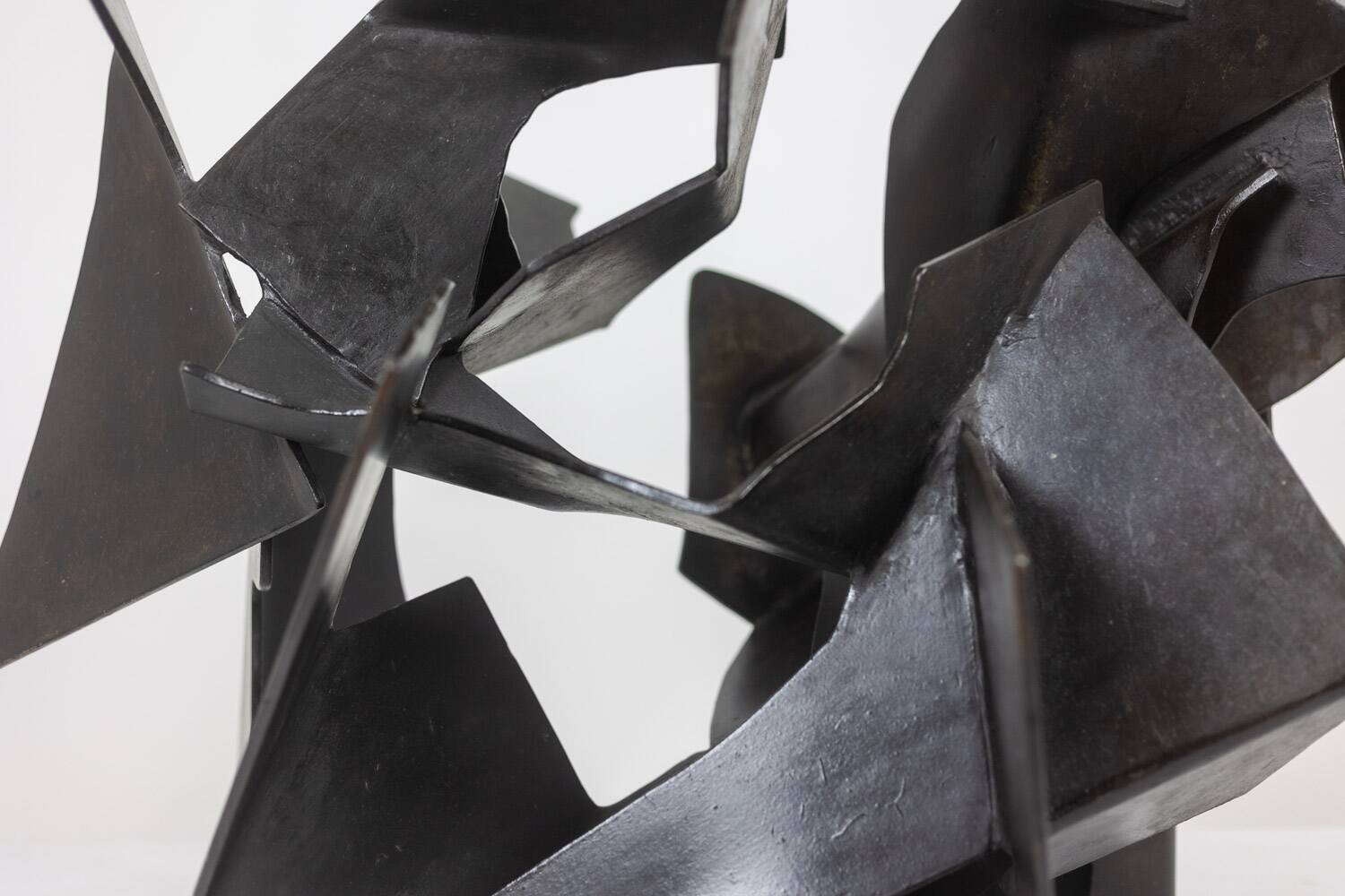 Jean Campa. Sculpture in cut patinated iron. 1980s.