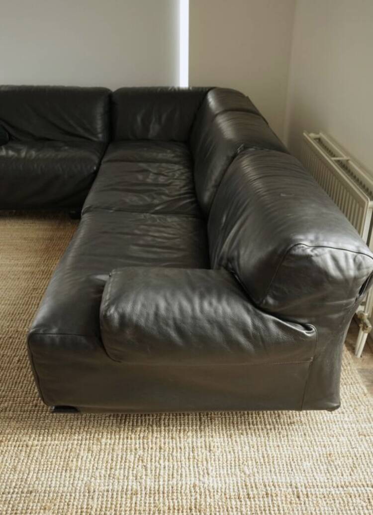 Canapé Modulaire Flandra en Cuir par Vico Magistretti pour Cassina, Italie, années 1970