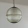 Parisian glass holophane mid-century globe pendant light