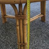 Round rattan coffee table Audoux-Minnet