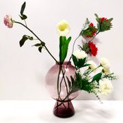 Old Rose Murano Glass Vase with a Hole, Italy