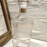 Frosted and gold glass carafe