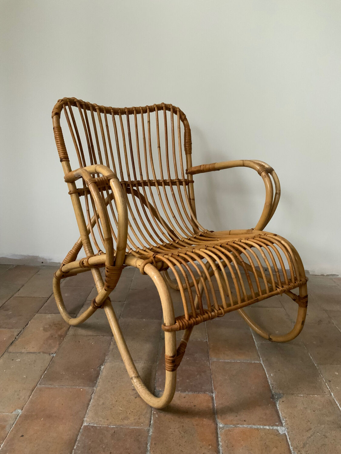 Rattan armchair