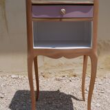 Crude wooden bedside table