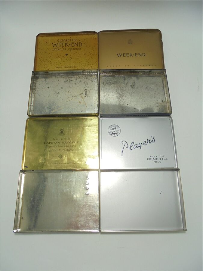 Set of 4 old cigarette boxes