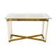 Console in lacquered wood, brass and glass Italy 70s