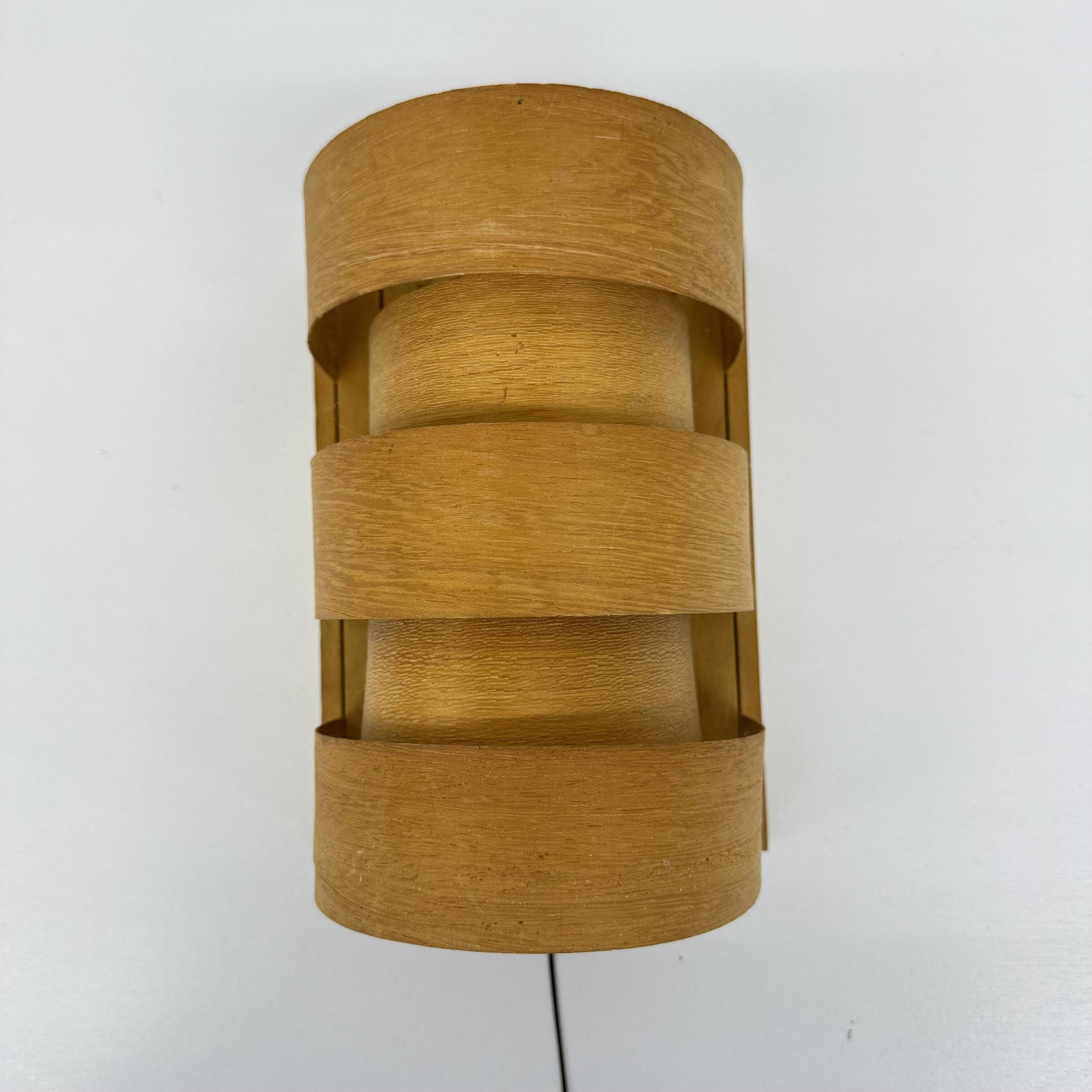 Scandinavian Modern Pine Wall Light by Hans Agne Jakobsson for Markaryd, Sw