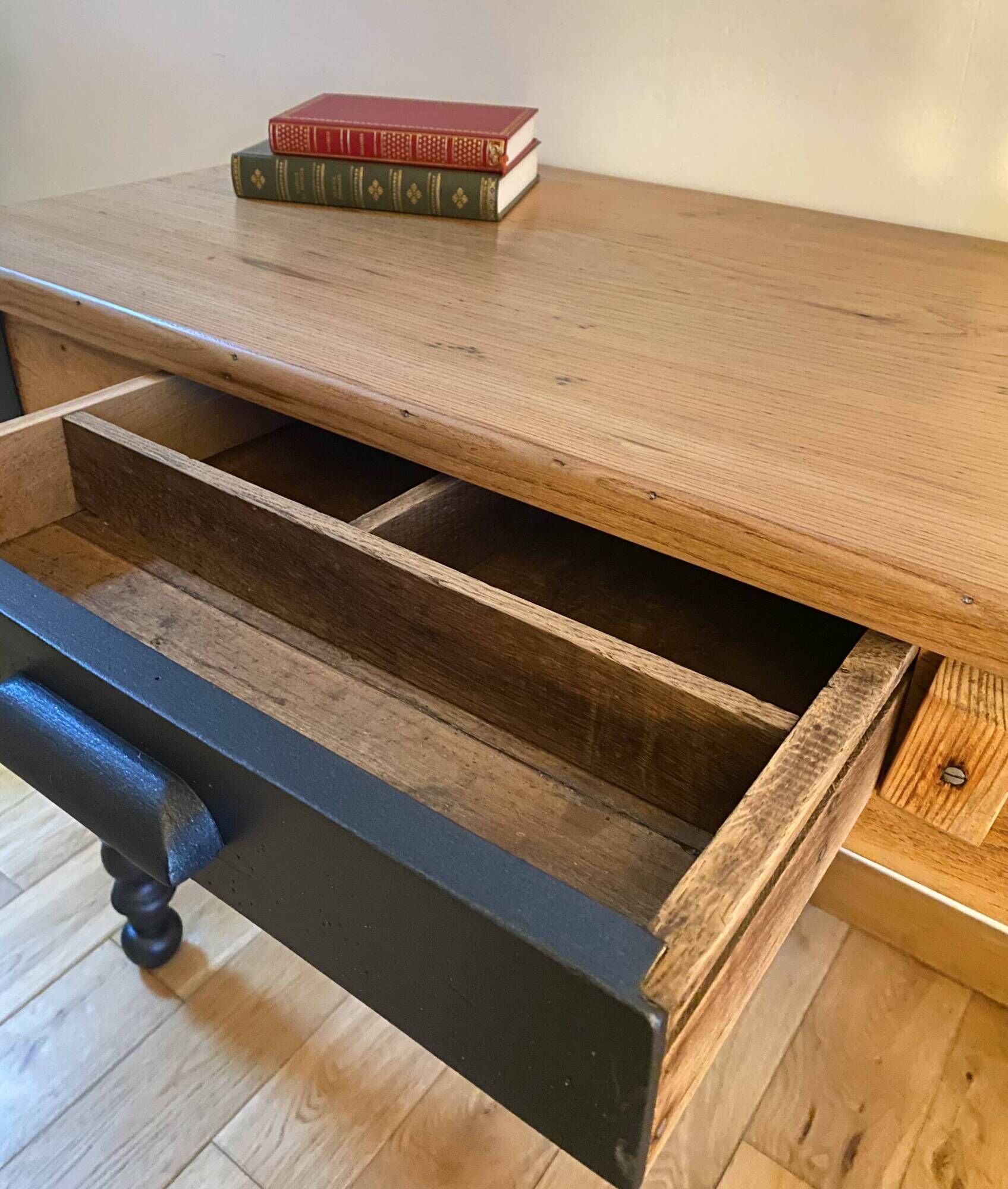 Farm table/desk + Bauman bistro chair