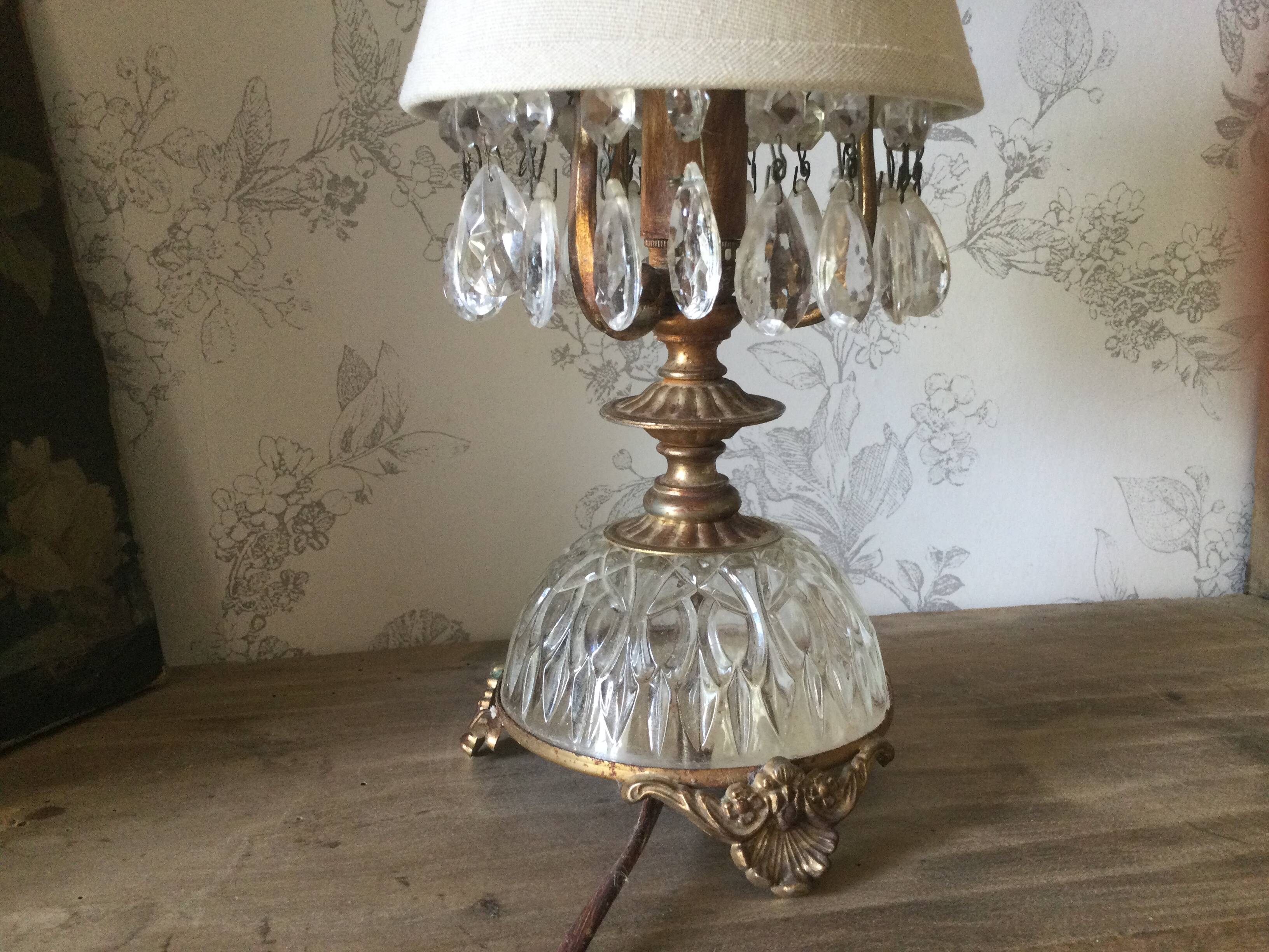 Small antique lamp with tassels