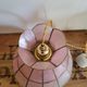 Suspension en laiton et nacre rose