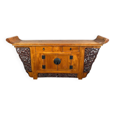 Buffet, console japonaise en pin, XXème siècle