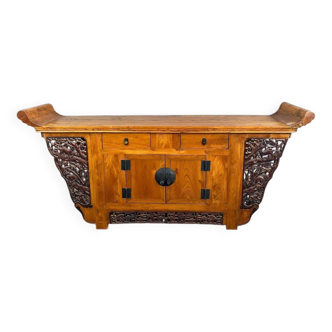 Antique Japanese Pine Console Buffet 20th Century