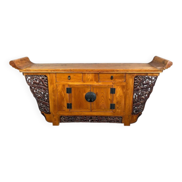 Buffet, console japonaise en pin, XXème siècle