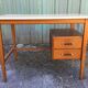 Vintage desk with 2 drawers in beech and cp with the Formica top