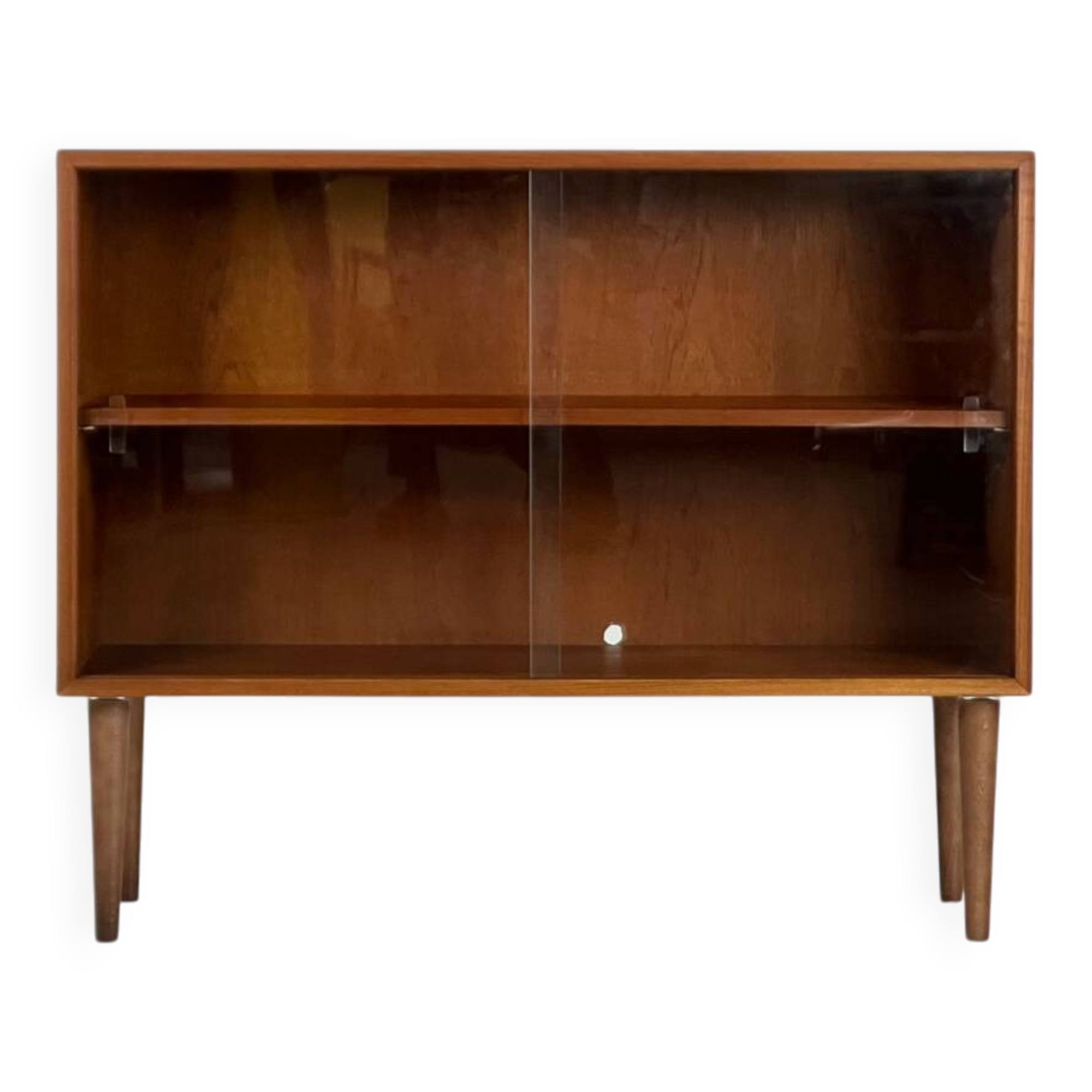 Bibliothèque, buffet vitré en teck, années 60