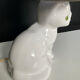 Vintage ceramic enamel cat lamp from the 1970s.