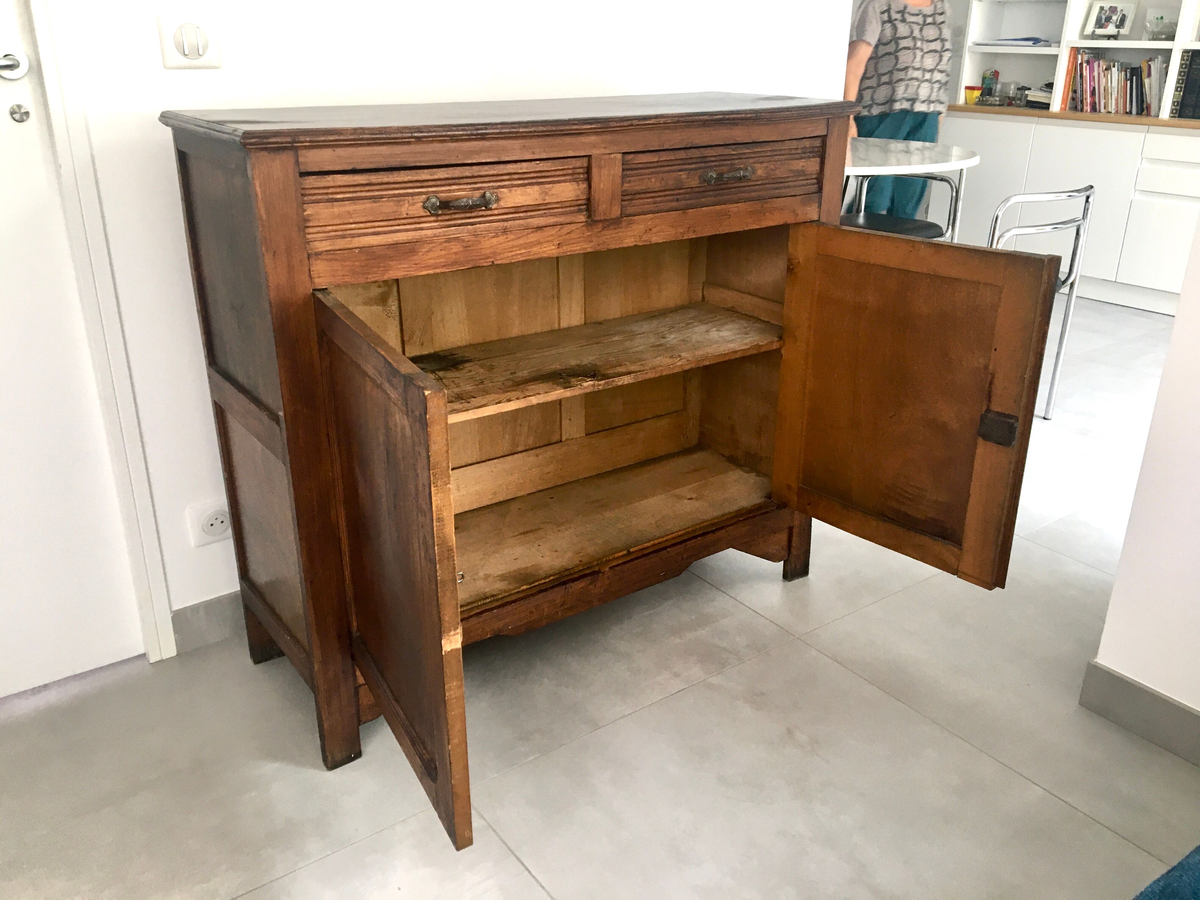 Parisian buffet old solid wood