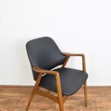 Swedish Leather Office Chairs by Alf Svensson for Dux, Set of 2