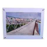 Watercolour by Michel Roubille, the island of Yeu 1981.