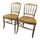 Paire de chaises en bois doré NIII
