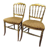 Paire de chaises en bois doré NIII
