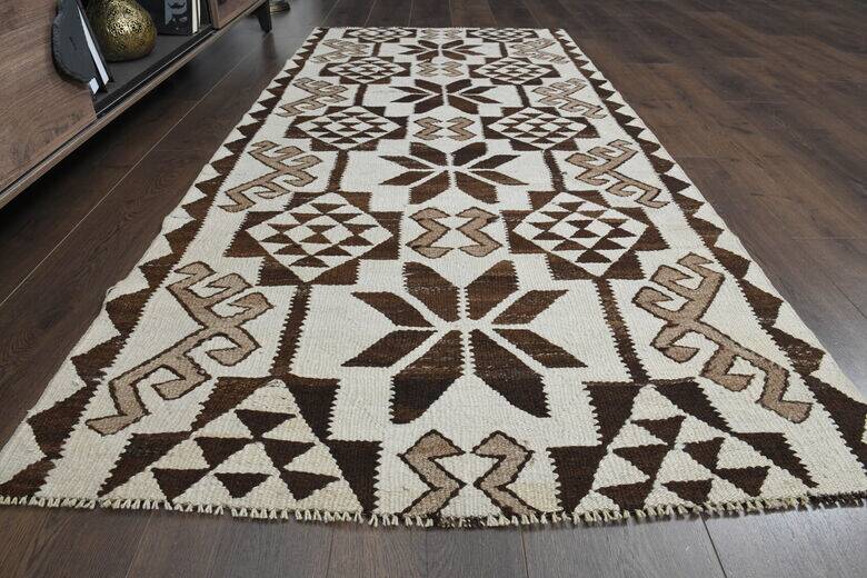 Handmade vintage Milas rug large hallway 106x234 cm