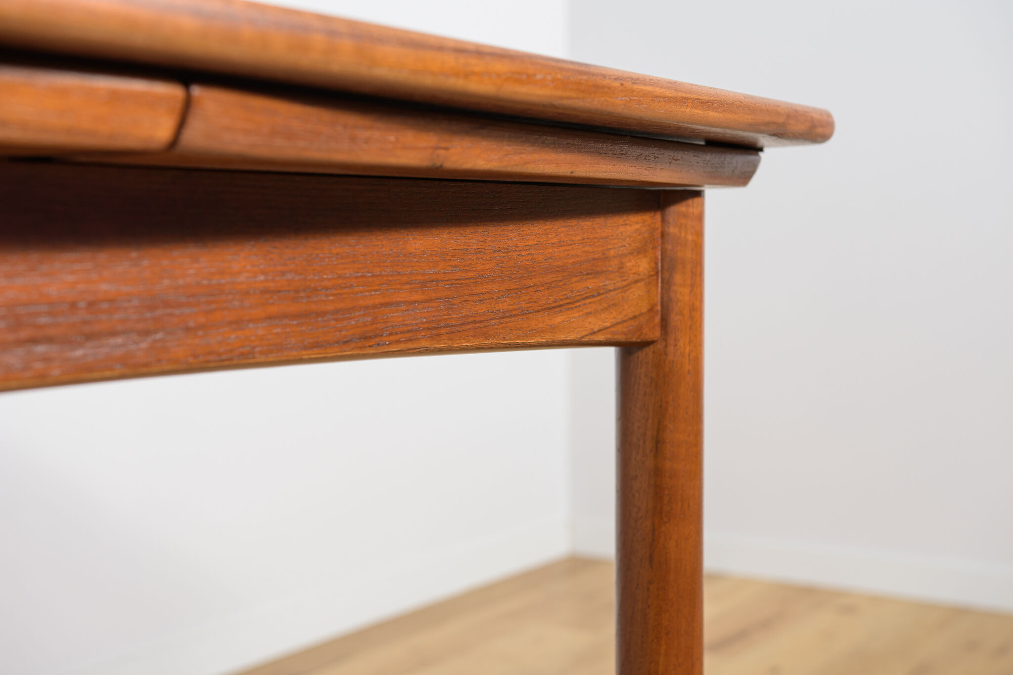Mid-century square extendable teak dining table, Denmark, 1960s