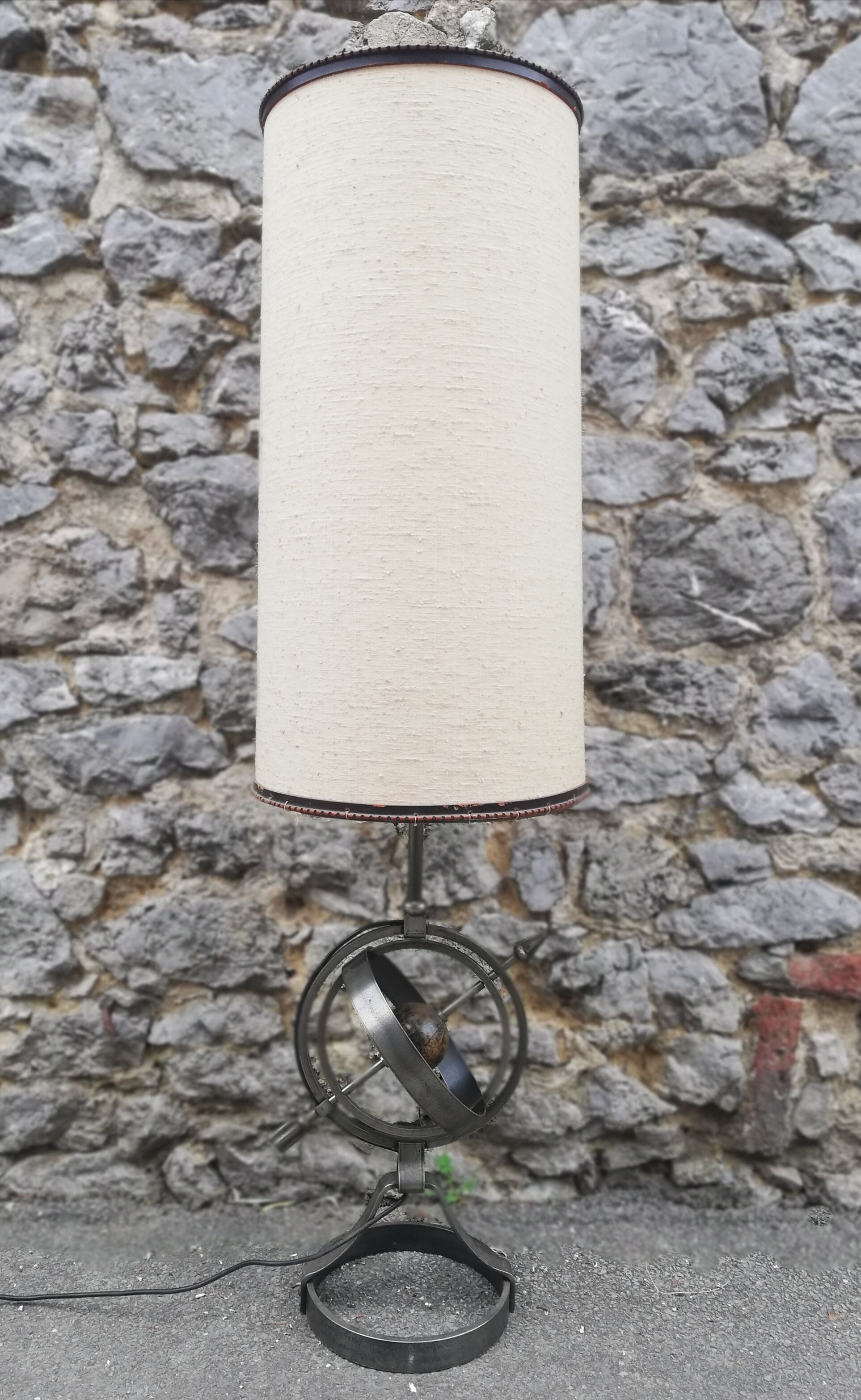 Astrolabe lamp by Jean-Pierre Ryckaert 1950