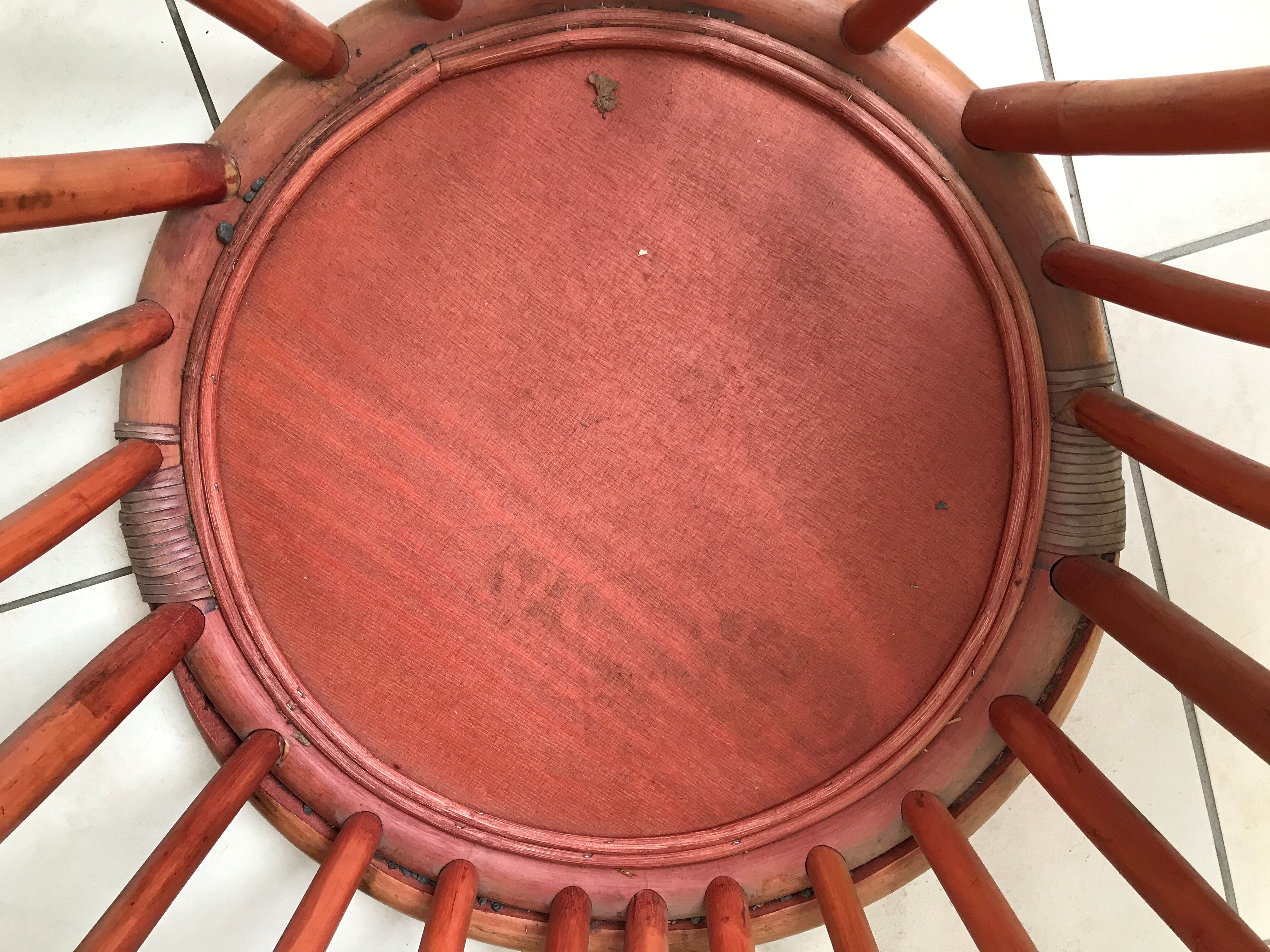 Vintage wicker rattan chair, 60s-70s