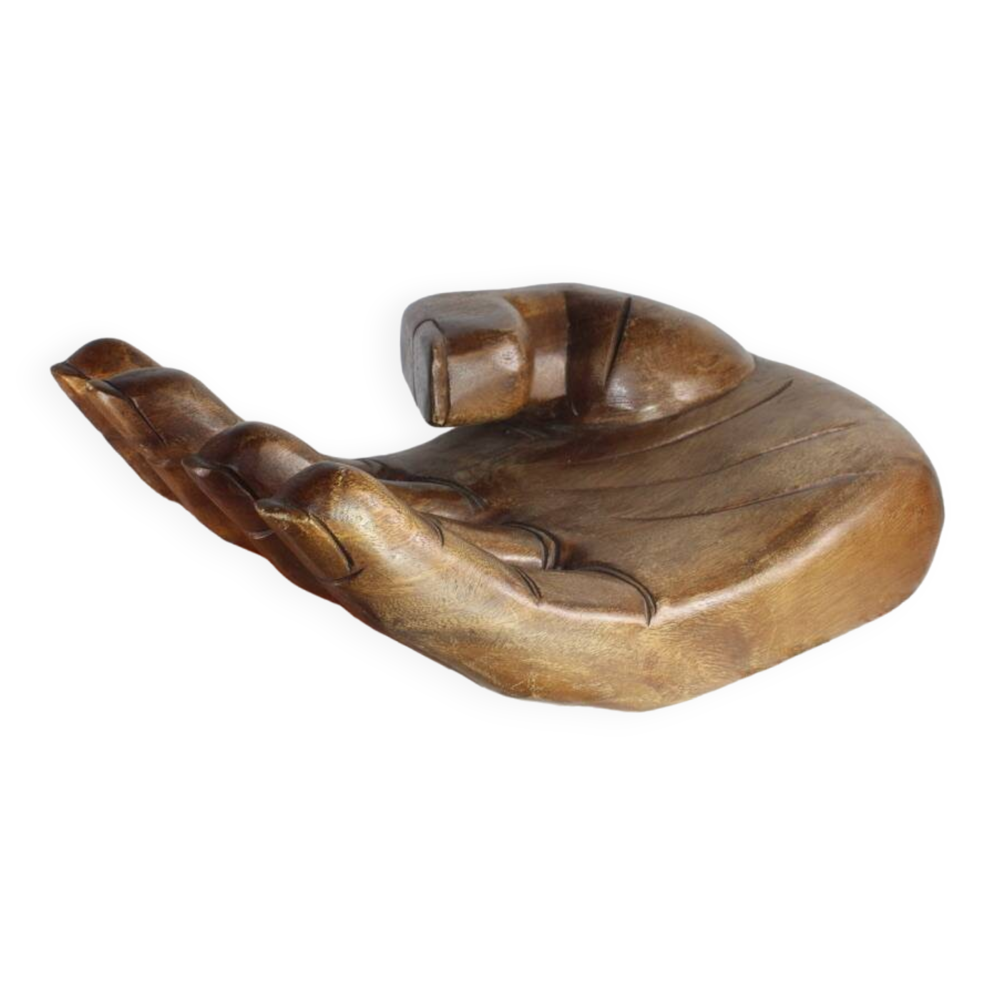 XXL wooden hand tray Vintage 1960 Italy