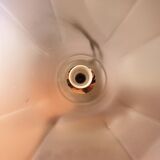 Art Deco white glass draped translucent hanging lamp