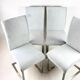 Grey Chairs on aluminium legs fully restored, Set of 4