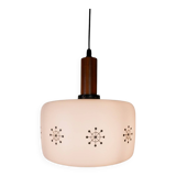 Lampe à suspension en verre danois, années 1960
