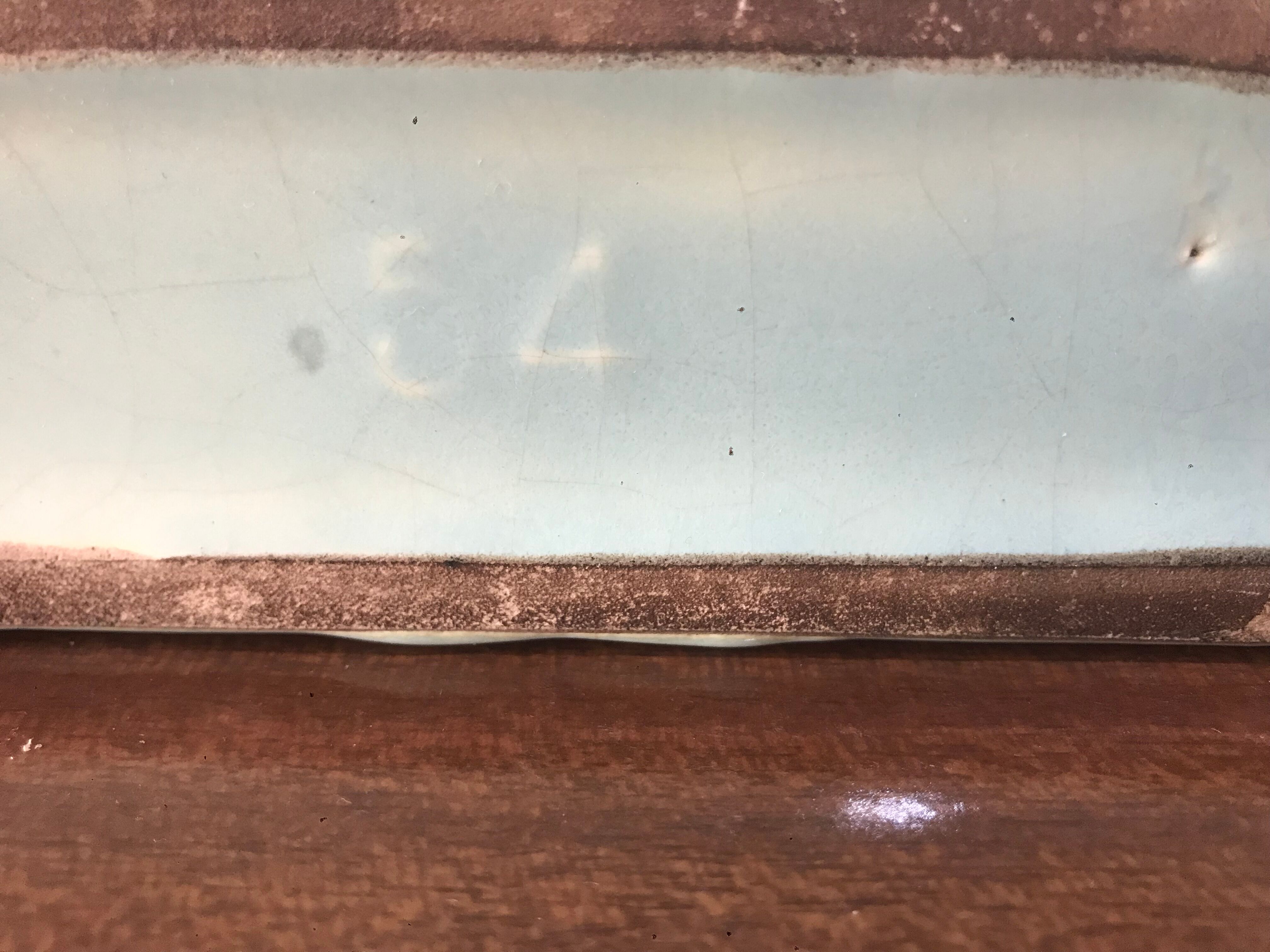 Art Deco sky blue earthenware pendulum