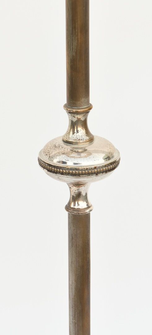 Silver metal lamppost