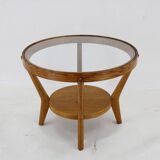 1960s Karel Kozelka & Antonin Kropacek Oak & Glass Coffee Table for Interier Prah