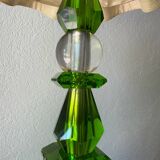 Art Deco Emerald Crystal Lamp