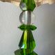 Lampe cristal émeraude Art Déco
