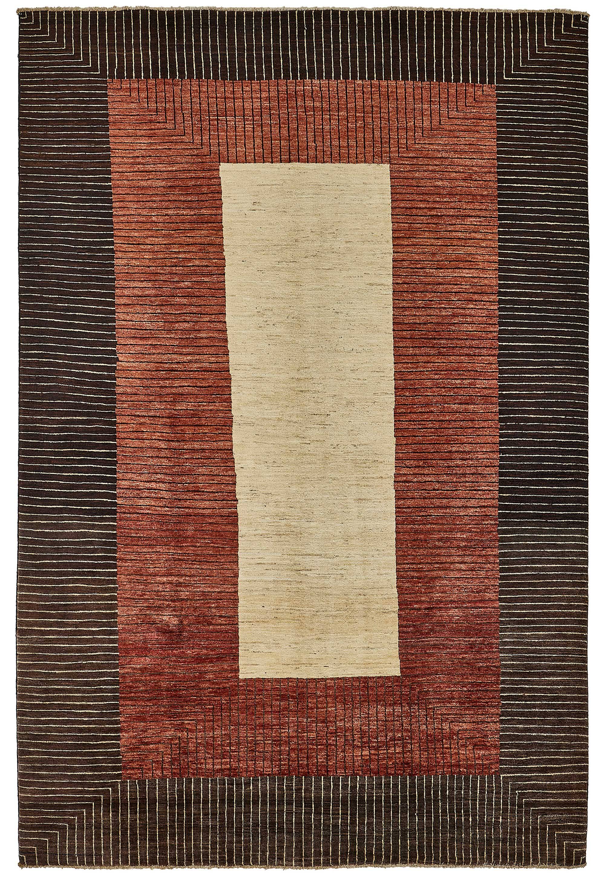 Tapis Oushak en laine noué à la main turc 198 cm x 297 cm
