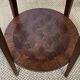 Pedestal table / Round seat in wood marquetry