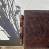 Rectangular art deco turned wood tray