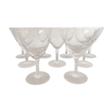 Set of antique crystal glasses