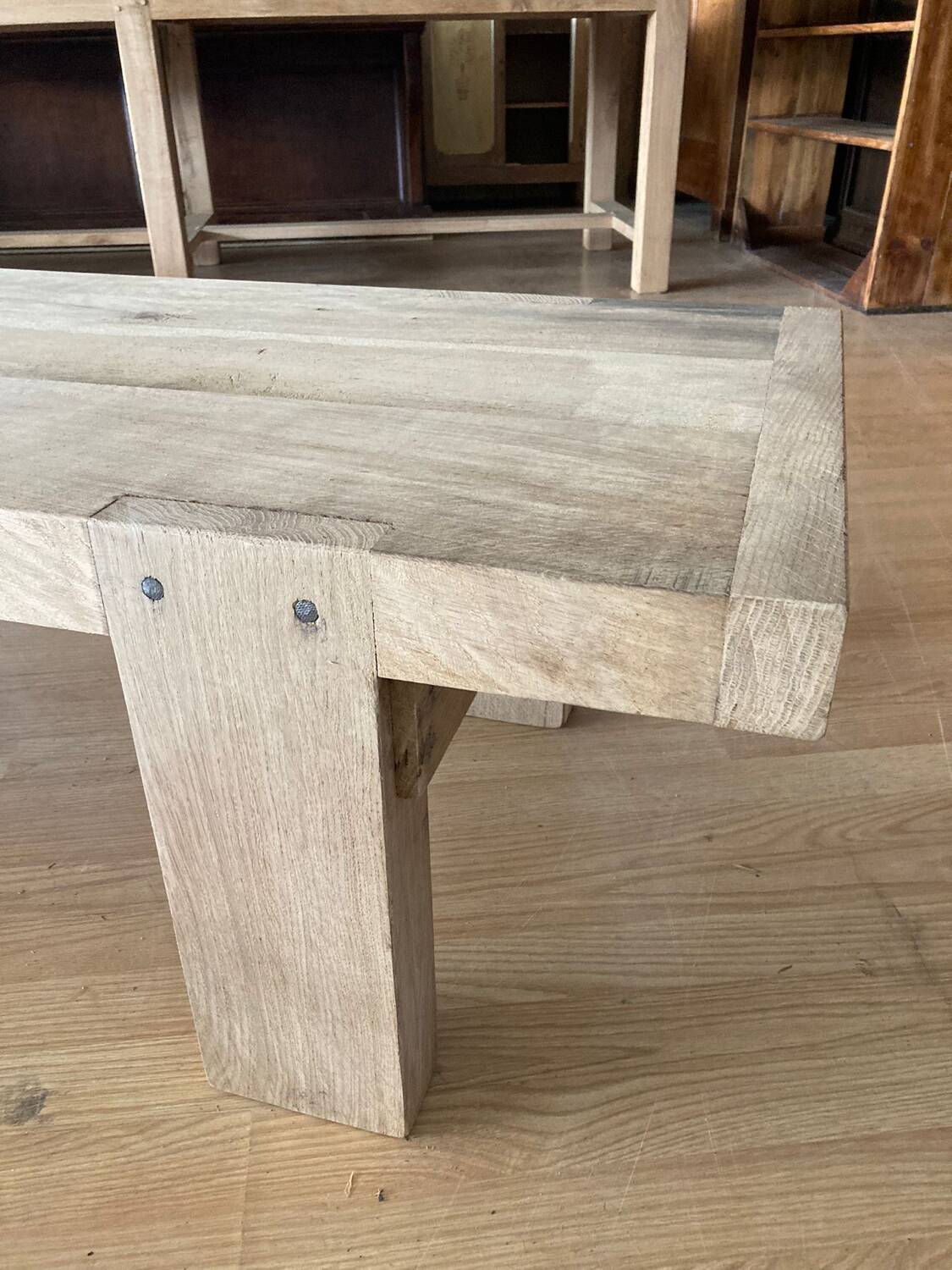 Solid oak coffee table