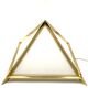 Golden brass Pyramidal table lamp, Christos, Italy 1970