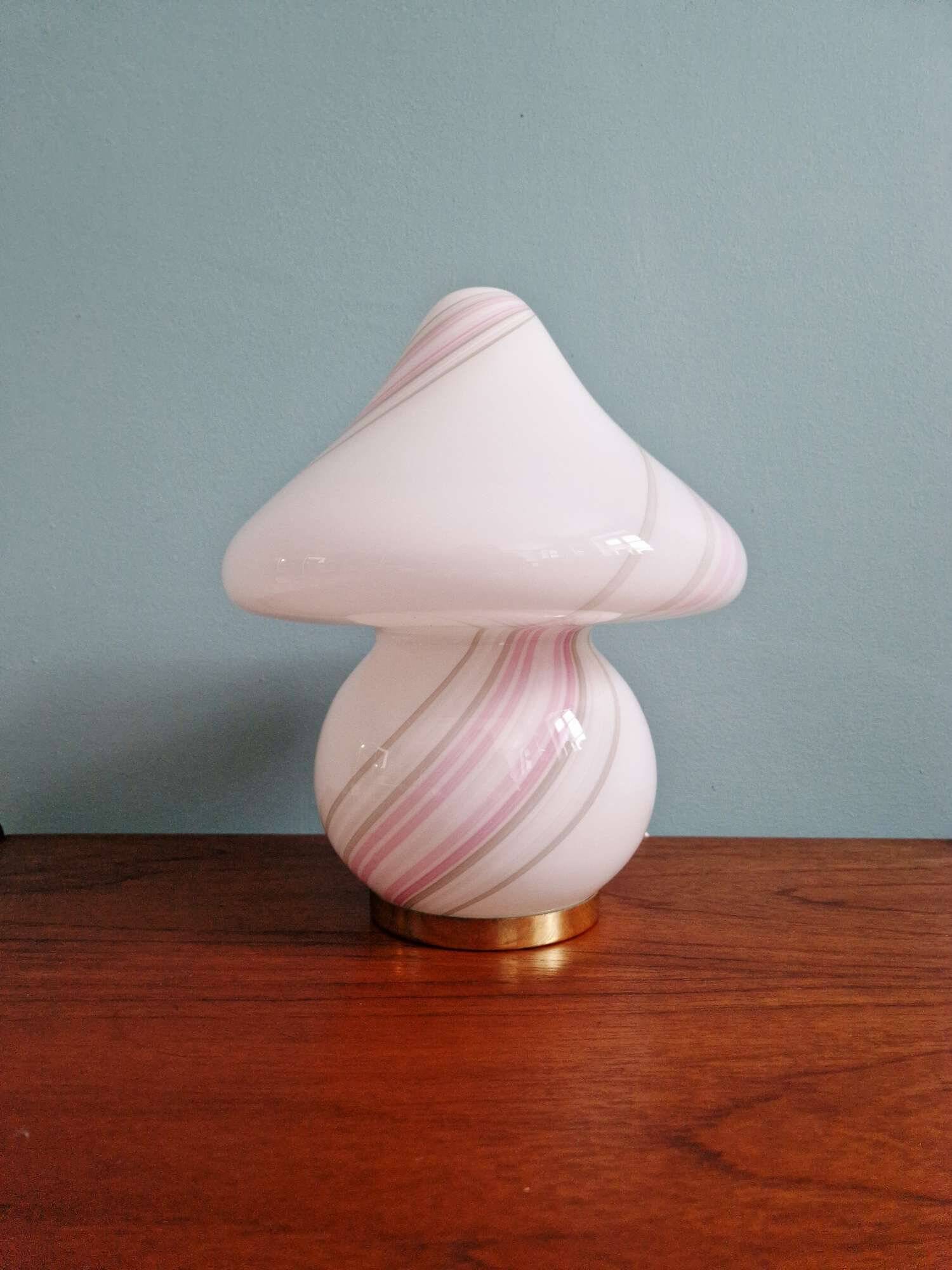 Mushroom lamp in Murano glass, 1970s-80s
