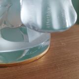 Crystal lamp Lalique with two doves model Ariane