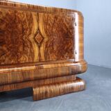 Art Deco Walnut Sideboard, Czechoslovakia, 1930s